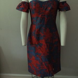 NWT Hutch Design Brand Red and Blue Bustier Dress